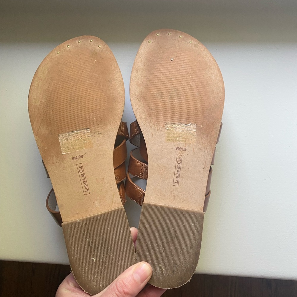 Strappy leather sandals - Picture 3 of 5
